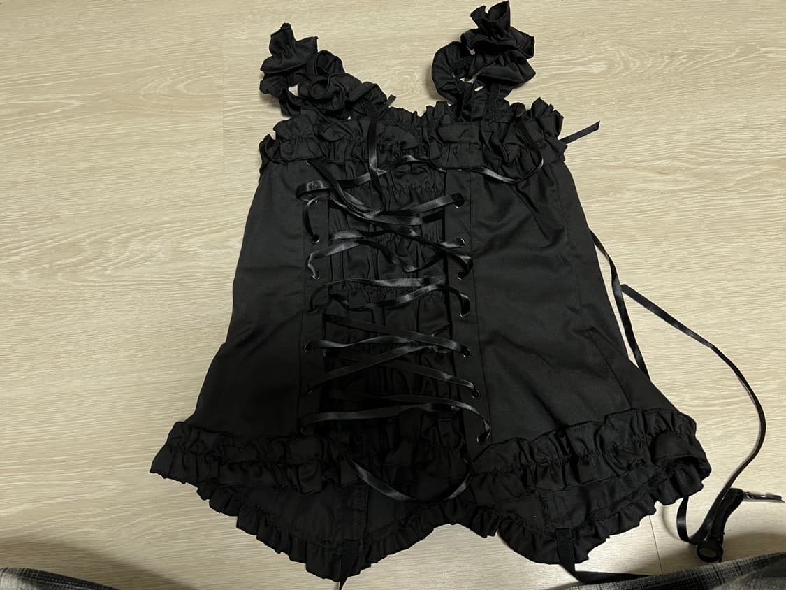 바디라인 로리타 고딕 셔츠 + 코르셋 세트 상품이미지7