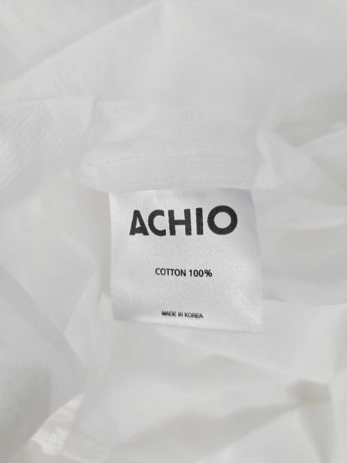 ACHIO 아치오 코튼 화이트 긴팔 셔츠 상품이미지9