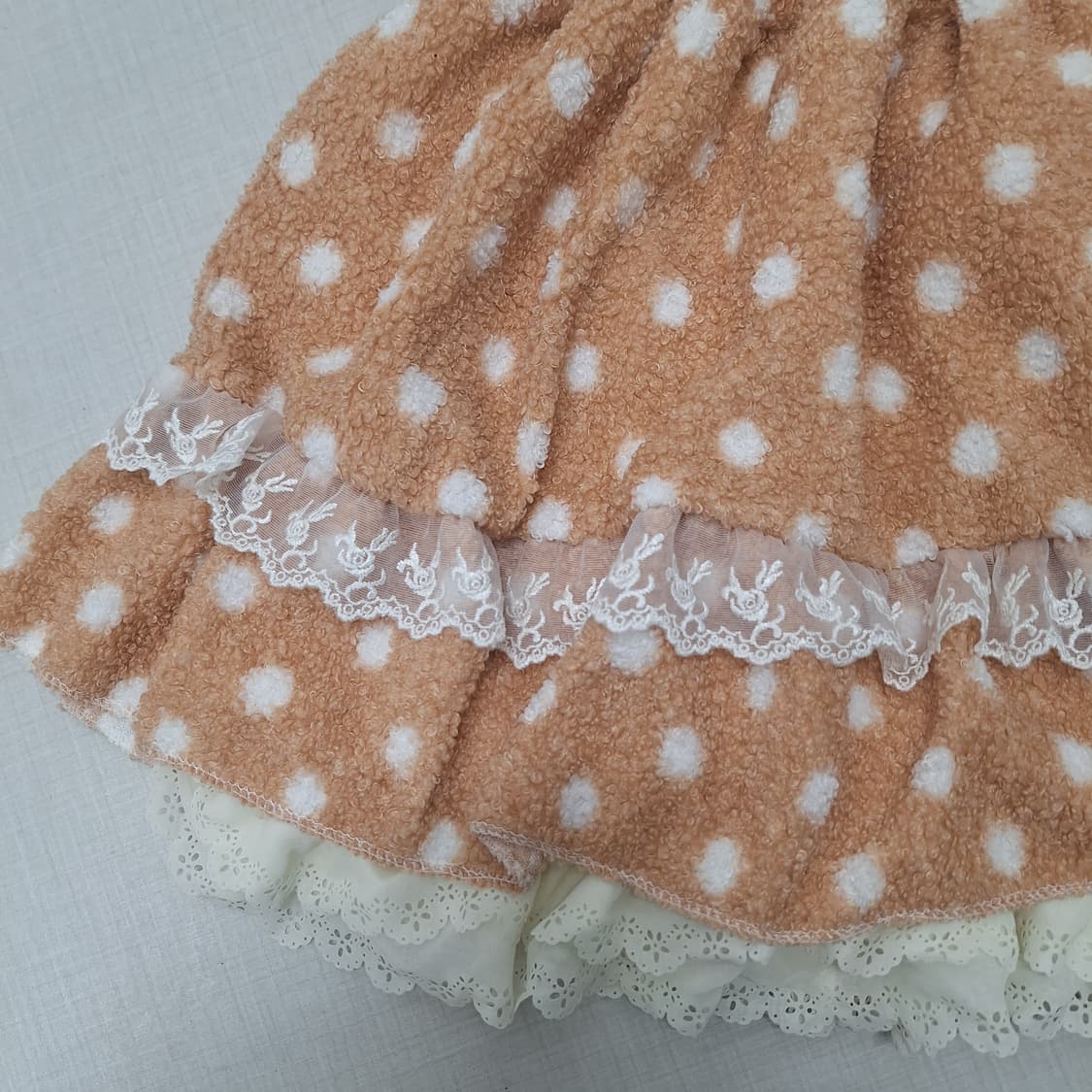 마카롱 스커트 브라운 도트 갸루 히메갸루 라떼갸루 상품이미지7