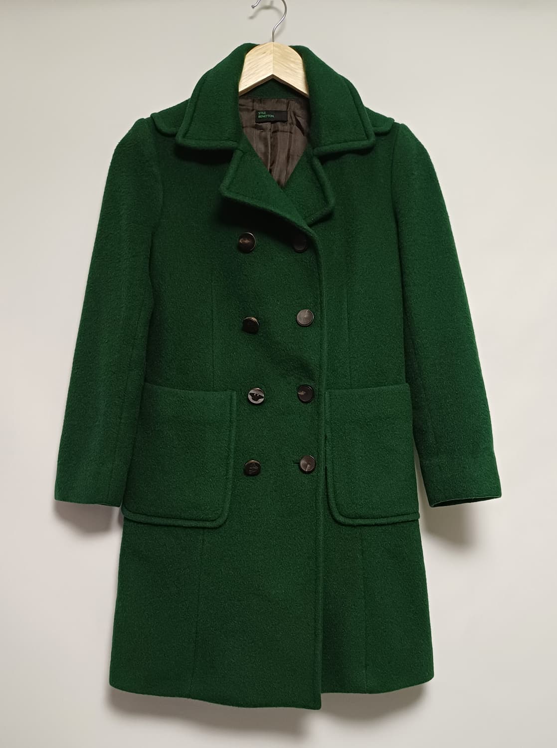 딥그린 울 100 더블코트 / STILE BENETTON / 42 상품이미지1