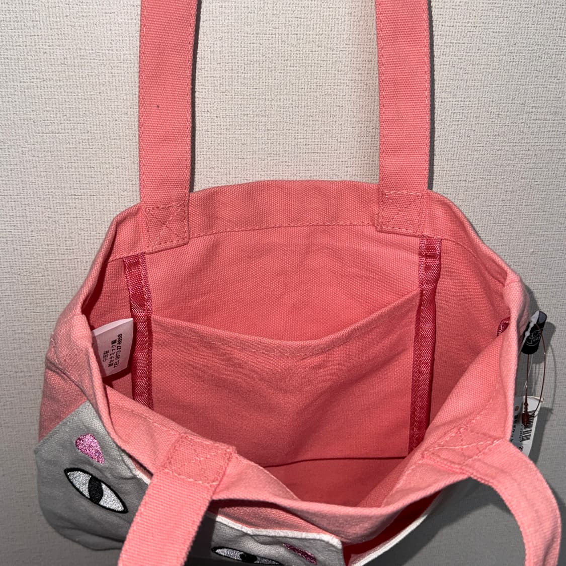 고양이 자수 캔버스 숄더백 상품이미지3