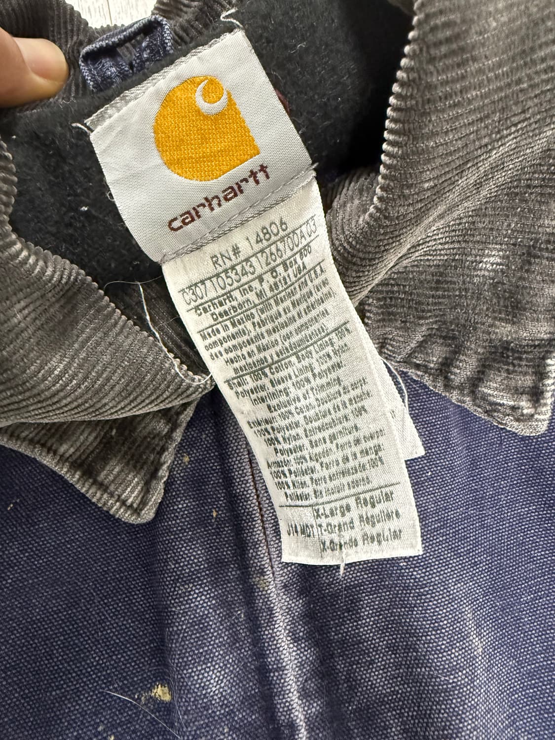 00s 칼하트 산타페 자켓 미드나잇블루 XL 상품이미지3