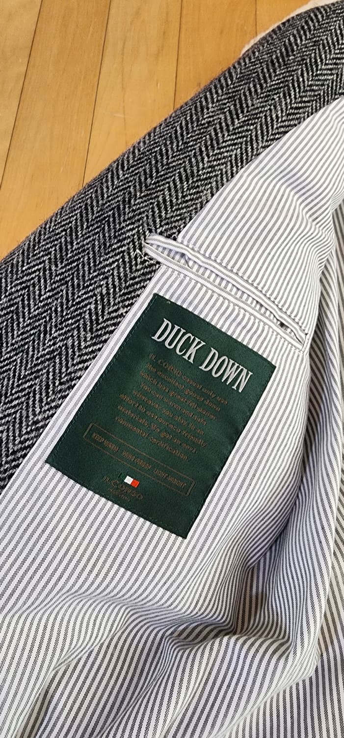 일꼬르소 덕다운 헤링본 패딩 L 상품이미지6