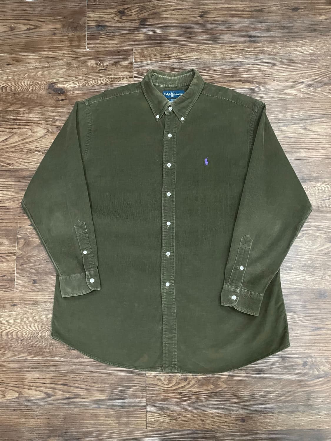 폴로 랄프로렌 코듀로이 셔츠 카키 상품이미지3