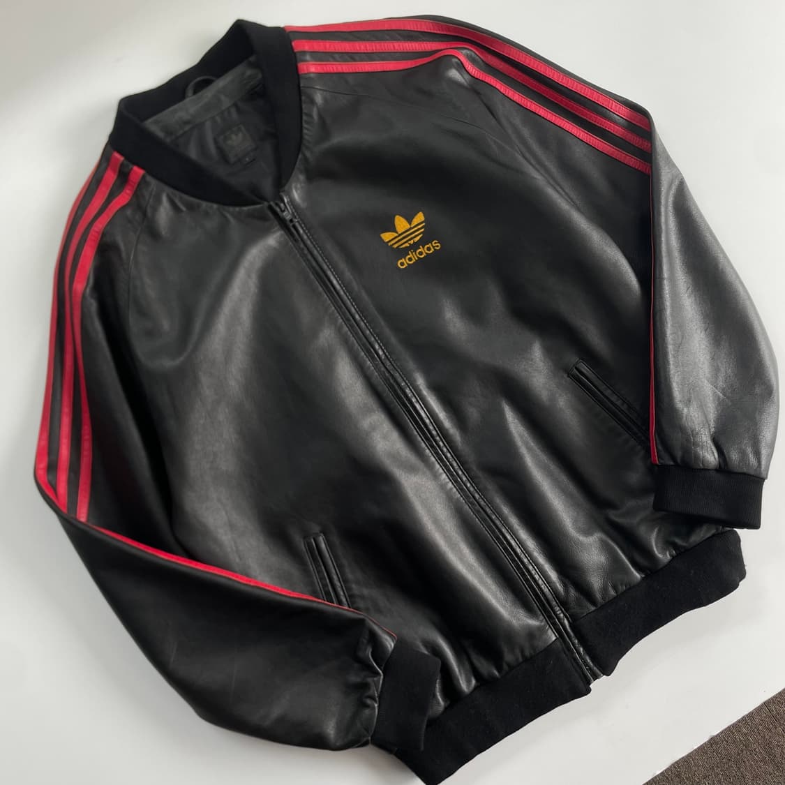 Adidas 아디다스 00‘s 재팬라인 블랙 양가죽 파이어버트 자켓 상품이미지2