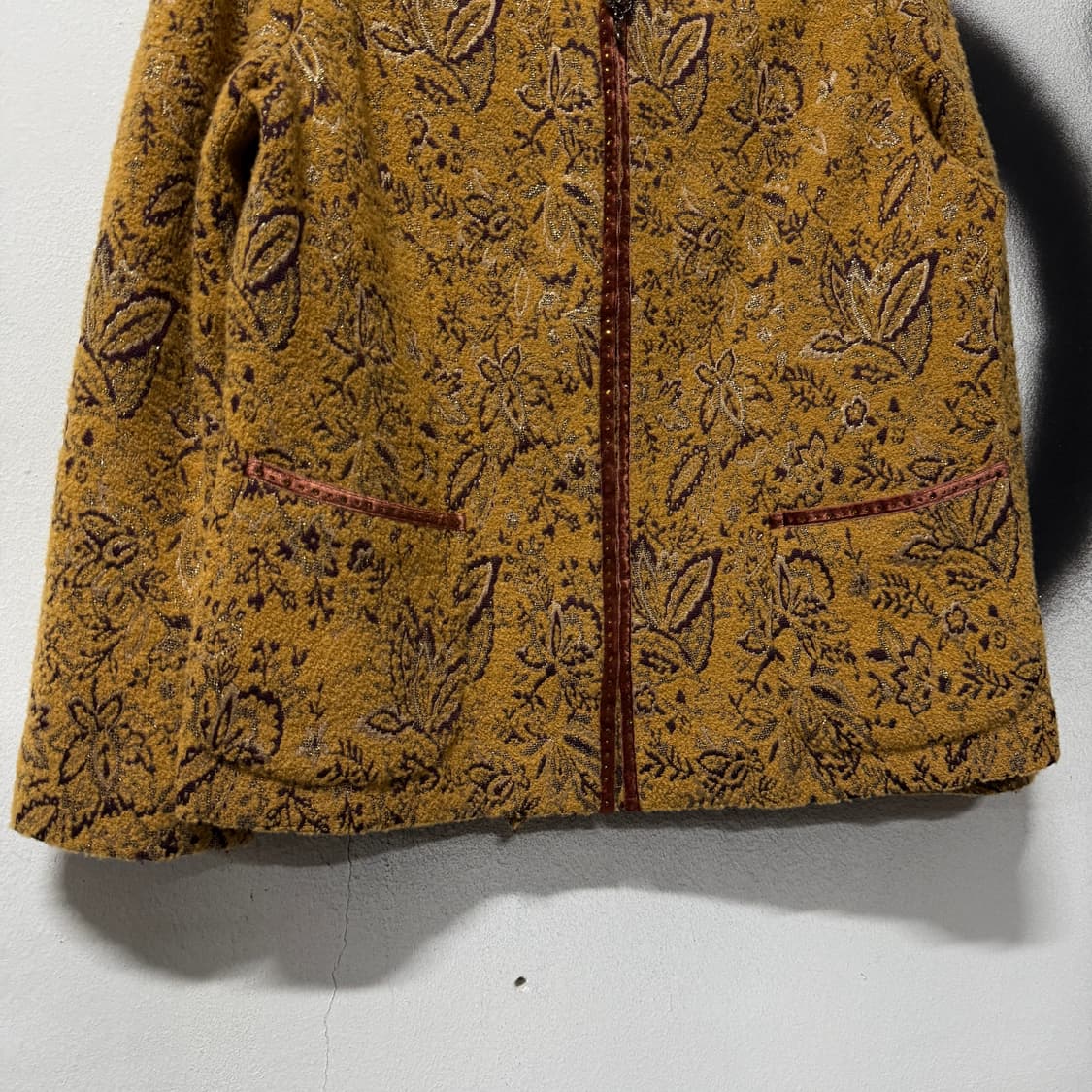 Silk Road 실크로드 밍크 퍼 트리밍 오리엔탈 브라운 자켓 상품이미지4