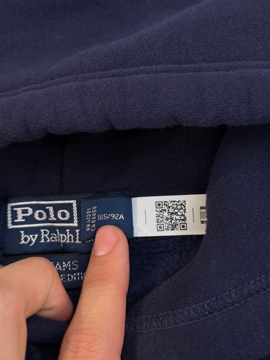 폴로 랄프로렌 X 빔즈 자수로고 후드티 네이비 상품이미지5