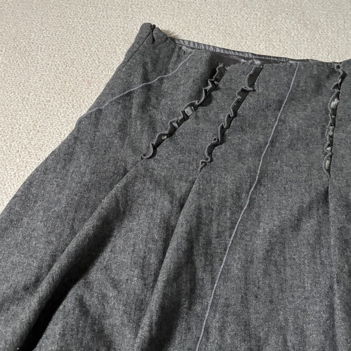 빈티지 그레이 레이어드 스커트 상품이미지2