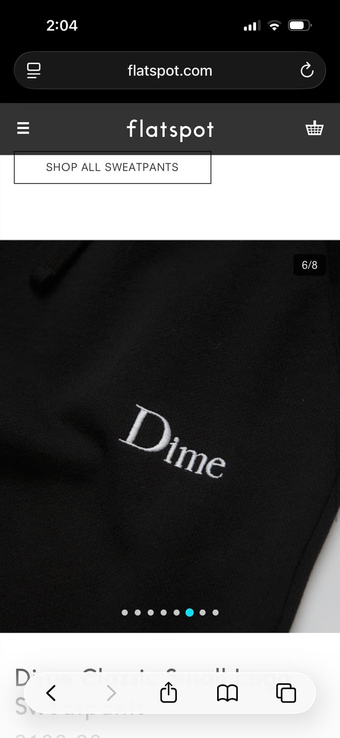 Dime 다임 스웻팬츠 블랙 M 상품이미지1