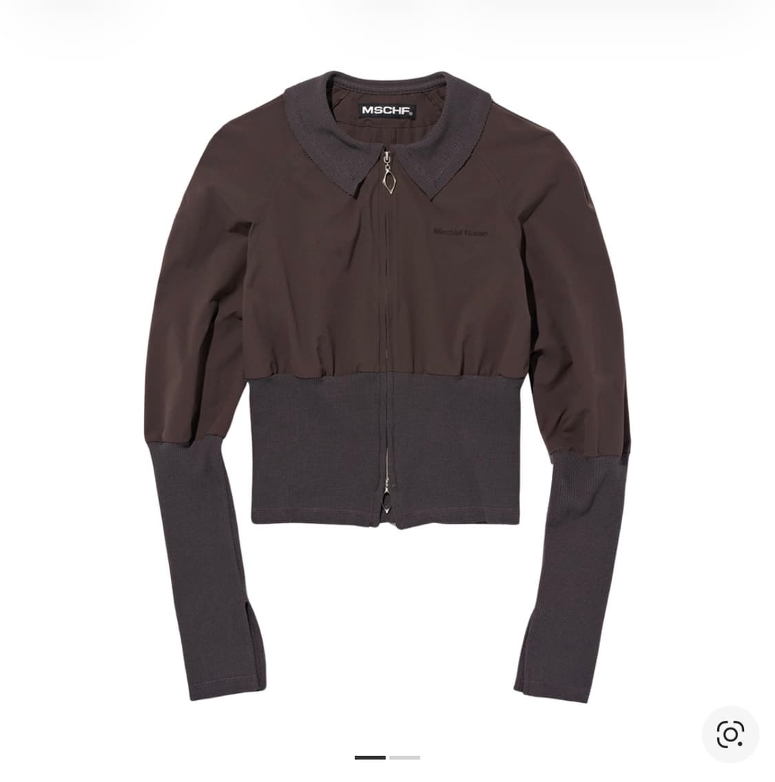 [M] 미스치프 라이트웨이트 와플 집업 셔츠 브라운 상품이미지1