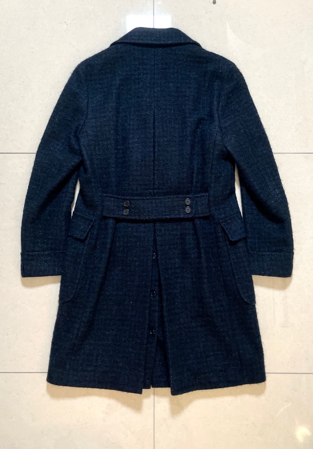 [48] 맨온더분 네이비 부클레 더블 폴로 코트 상품이미지2