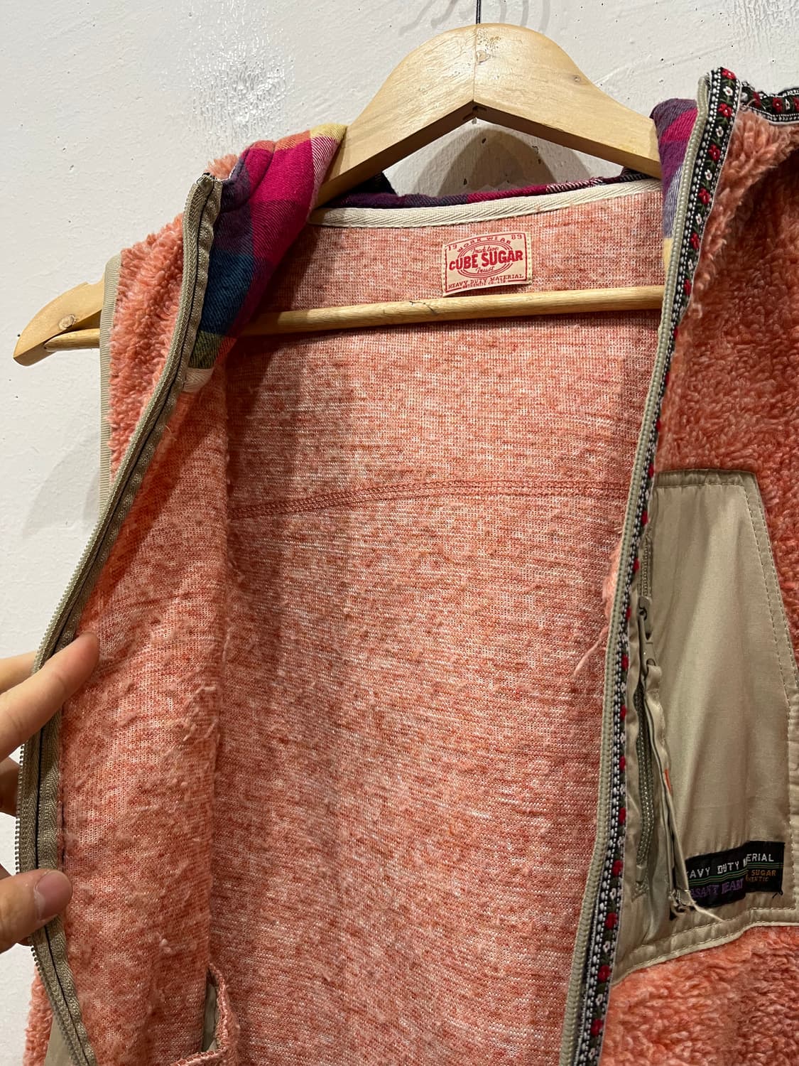 CUBE SUGAR 플리스 후드 베스트 우먼즈 상품이미지5