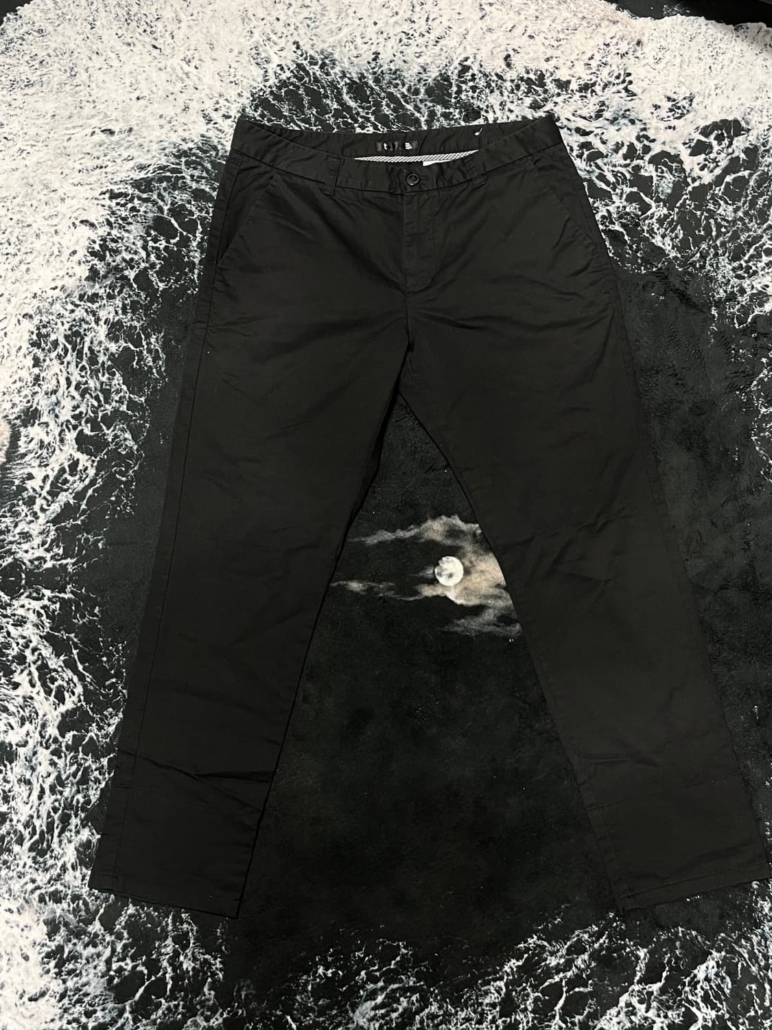 THE BEST JEANS 블랙 면바지 상품이미지1