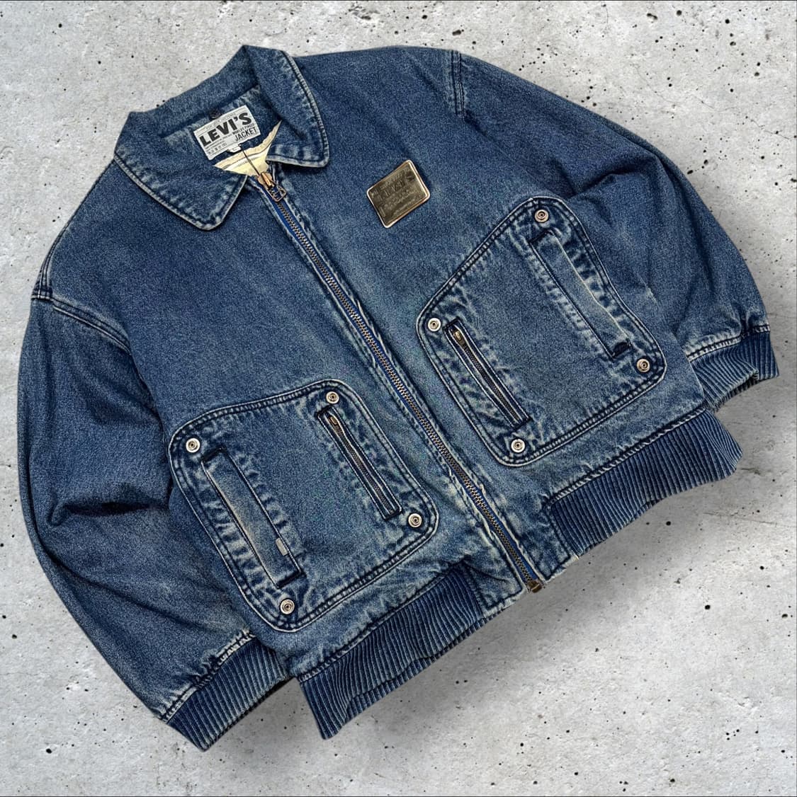 [L] 80s 리바이스 한주통산 빈티지 데님 블루종 자켓 D38 상품이미지1