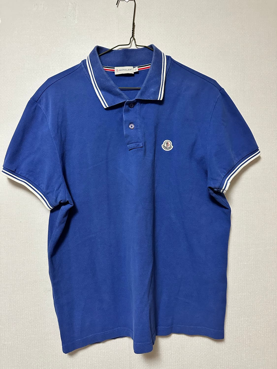 (정품!!) 몽클레르 트리콜로르 카라 폴로 셔츠 L사이즈 상품이미지1