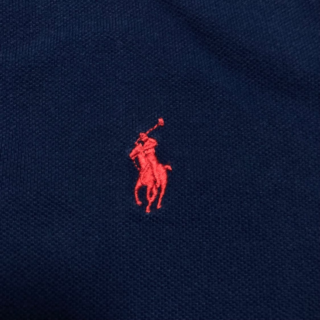 폴로 랄프로렌 스몰 포니 로고 네이비 미니멀 카라 반팔티 상품이미지2