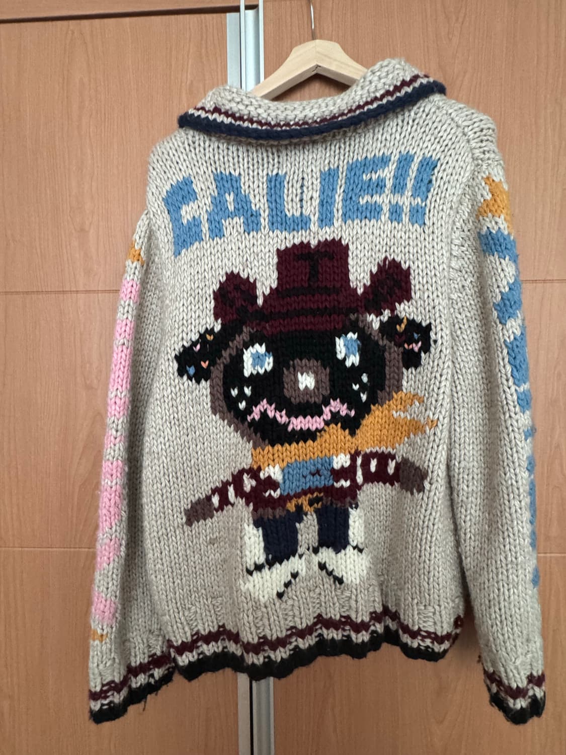As if calie 에즈이프캘리 카우걸 테디 집업 아이보리 상품이미지5