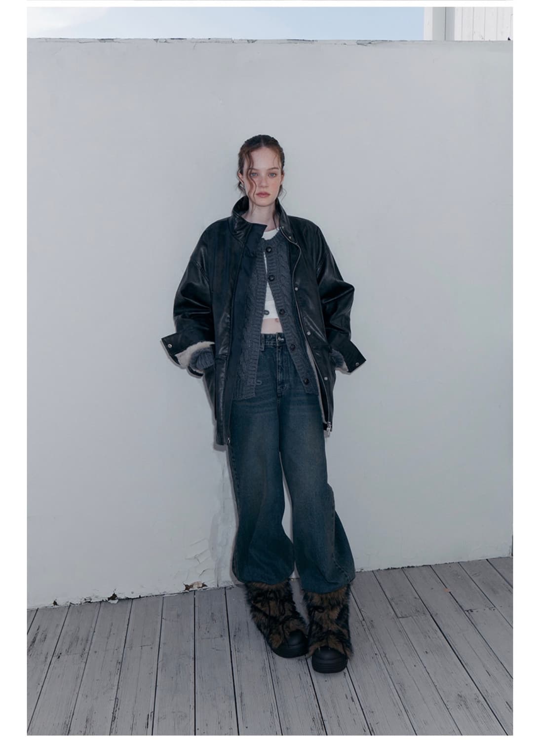 에트몽 레더 퍼 코트  상품이미지9