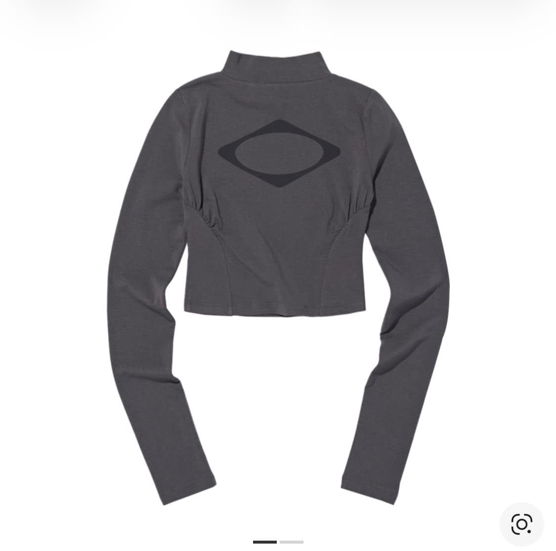 미스치프 피티드 목 넥 롱 슬리브 탑 차콜 상품이미지1