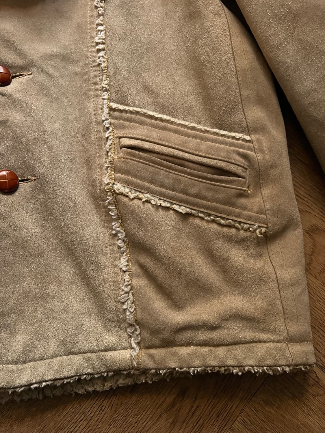 [L]90's USA 빈티지 랜치웨어 쉐르파 스웨이드 코트 상품이미지6