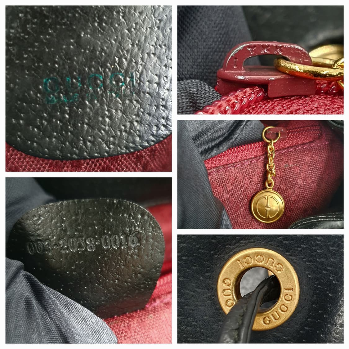 구찌 뱀부 블랙 레더 투포켓 백팩 상품이미지5