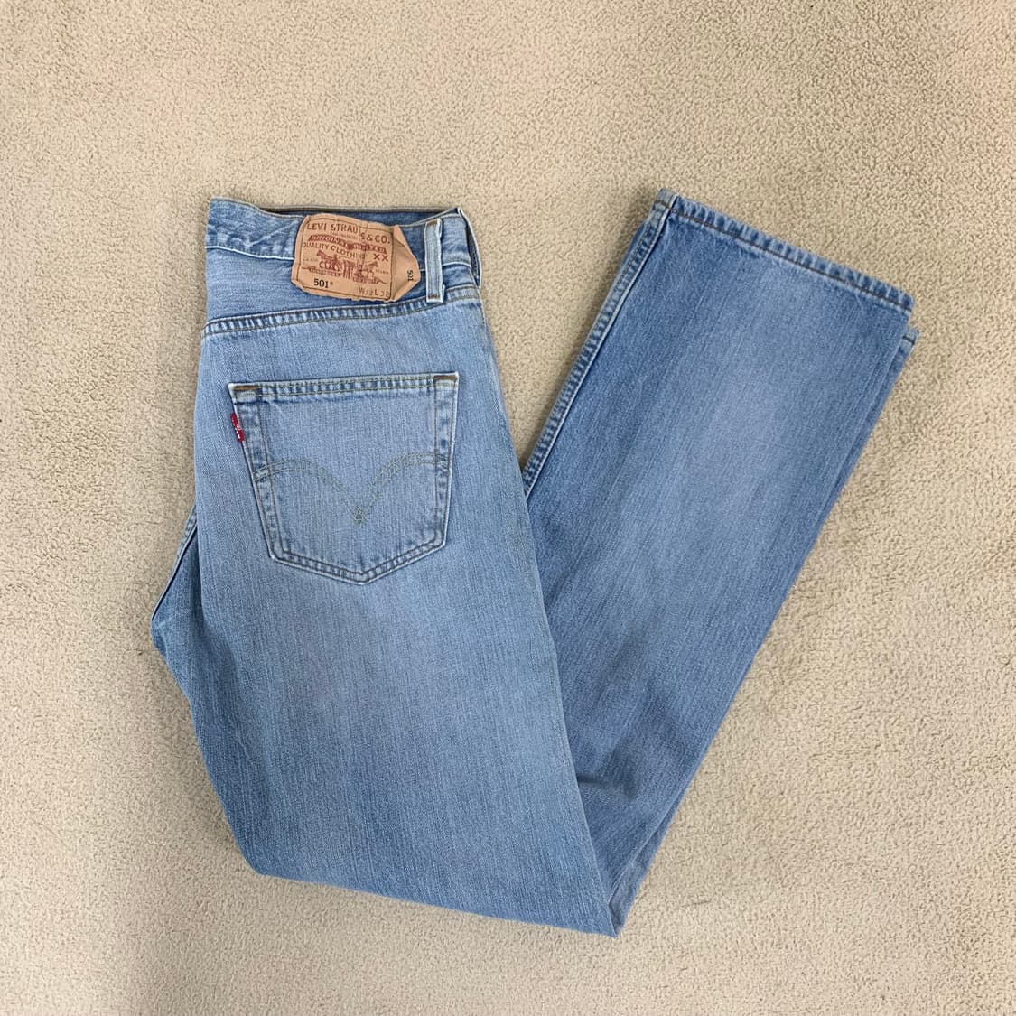 빈티지 리바이스 501 워싱 데님팬츠( 30사이즈 ) 남자청바지 연청 상품이미지1