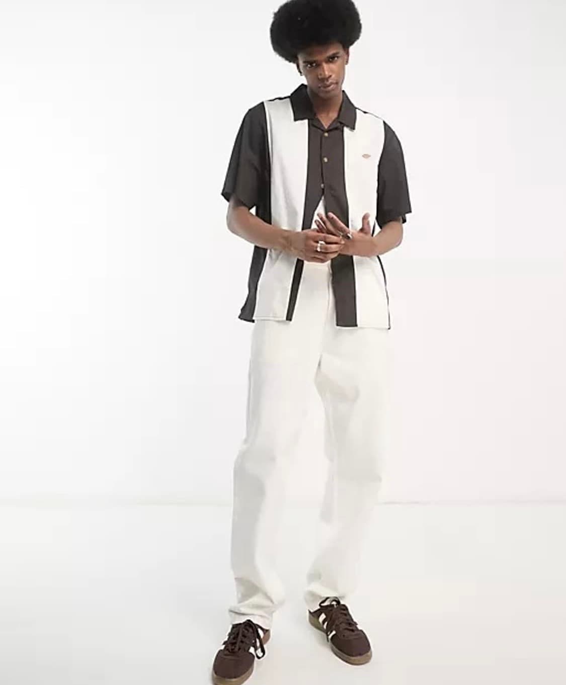 디키즈 브라운 반팔 셔츠 M 상품이미지4