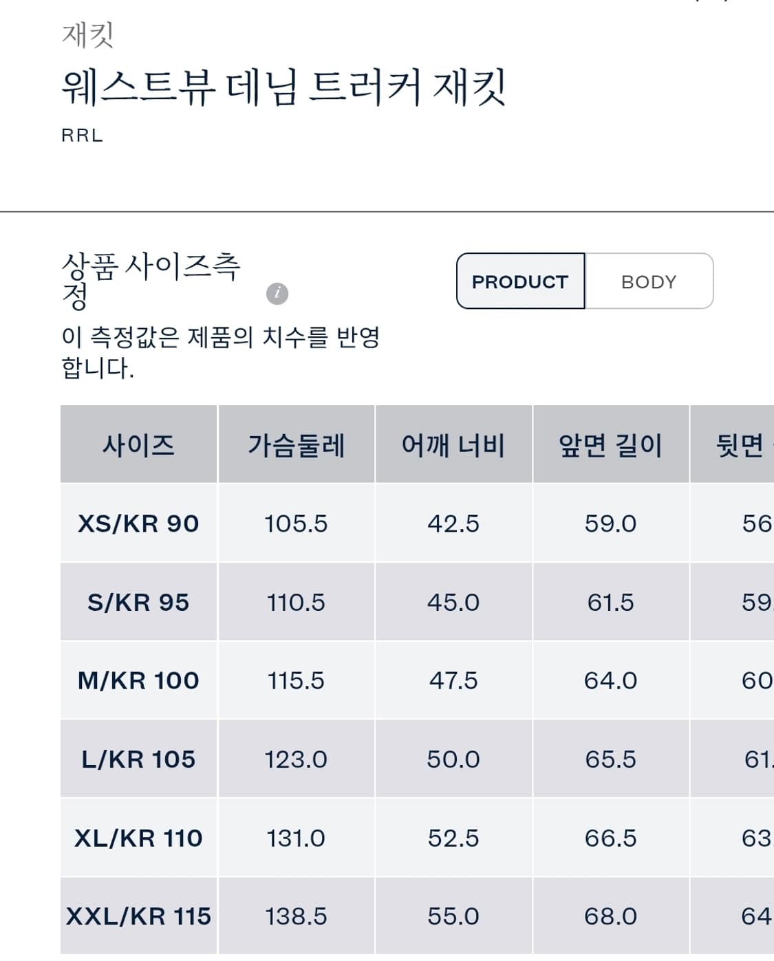 RRL 웨스트뷰 트러커 데님 자켓 XXL 상품이미지3