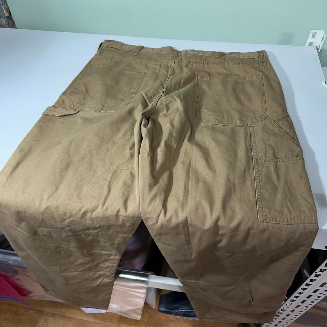 36 랭글러 베이지 레귤러핏 기모 워크 카펜터팬츠 상품이미지4