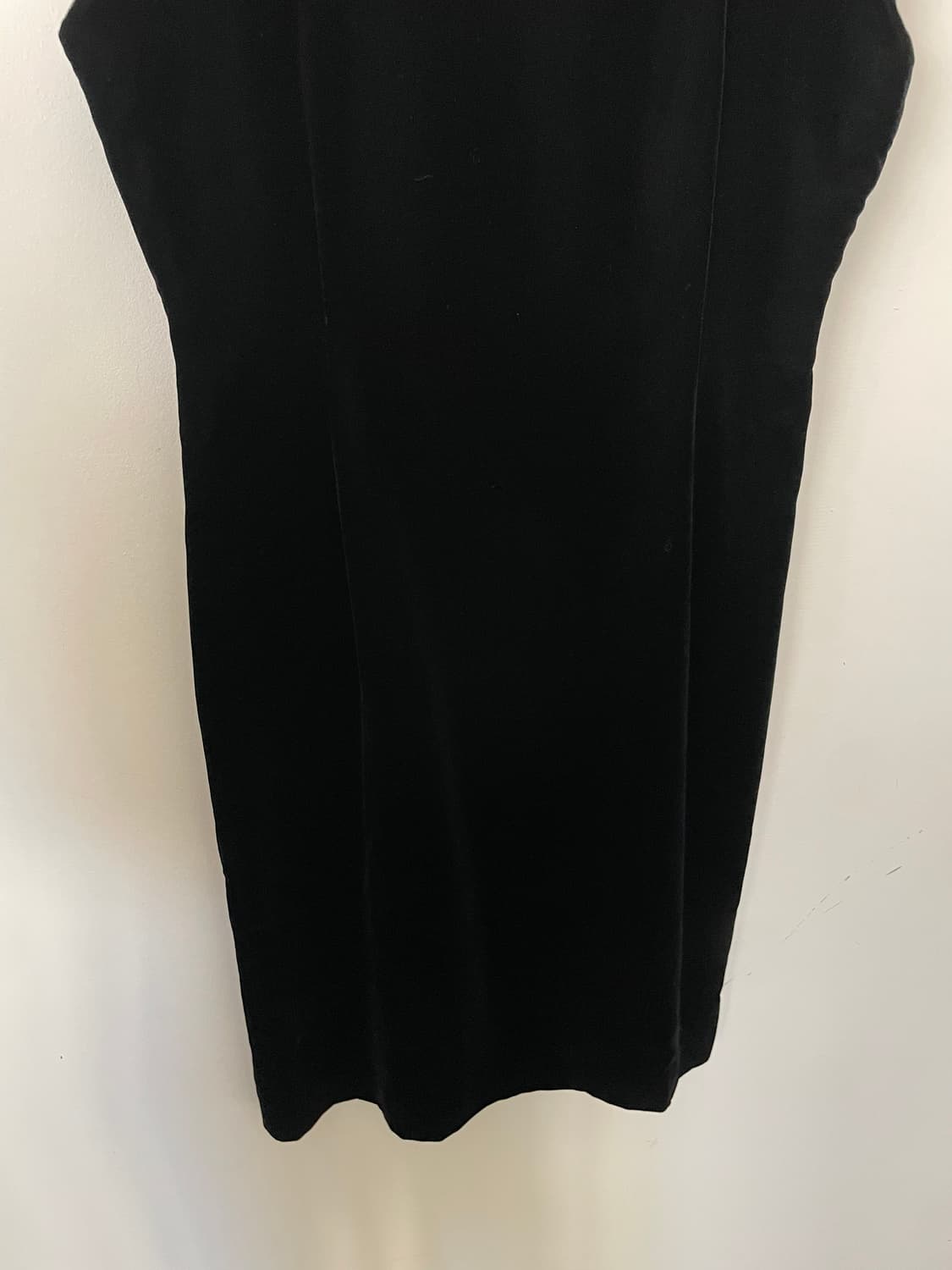 vintage black cap sleeve velvet dress 상품이미지4