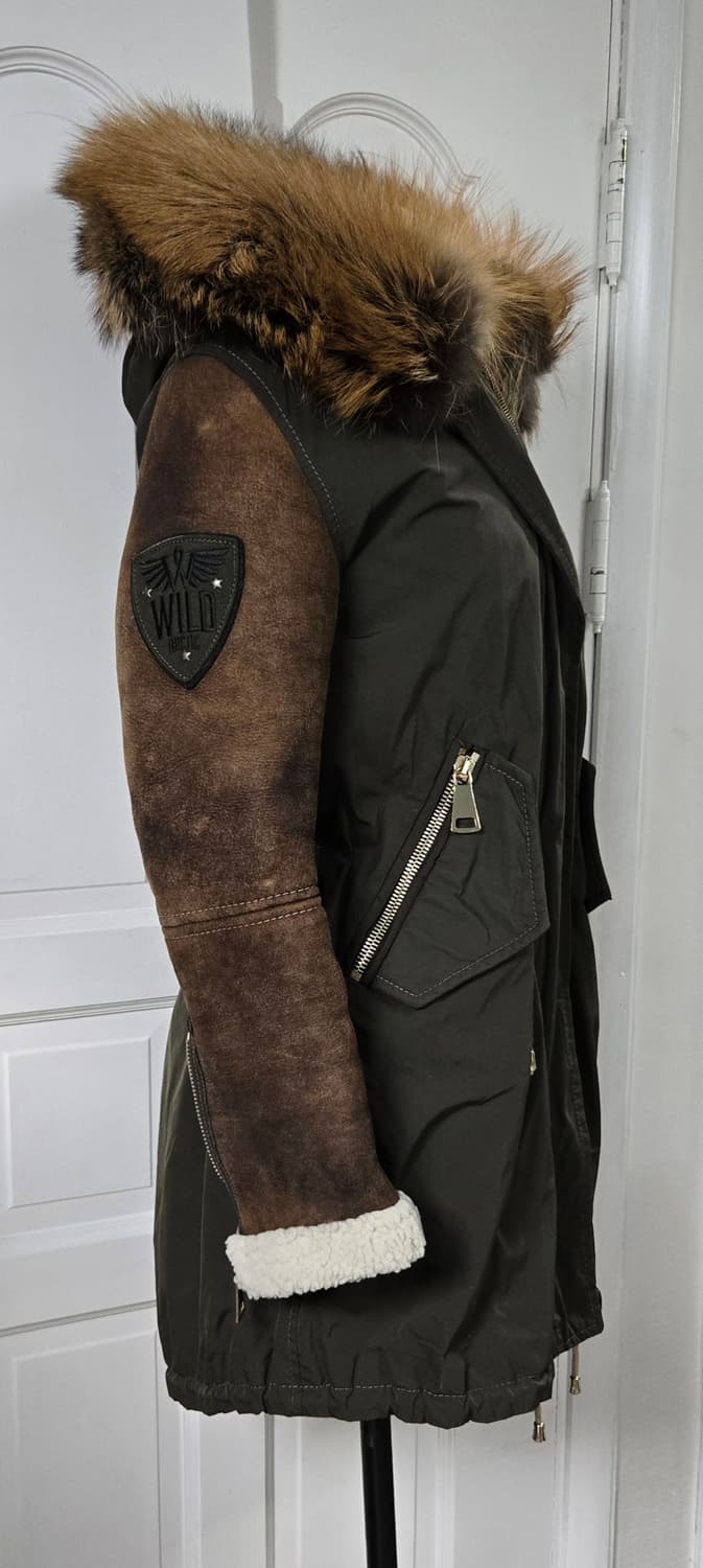 이태리 wild arctic 와일드 아틱 시어링배색 파카 상품이미지2