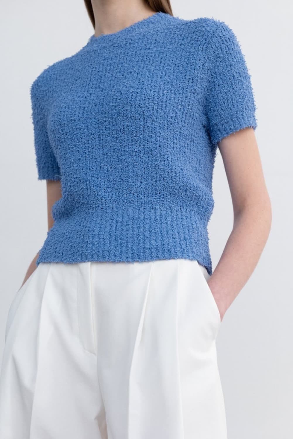 인사일런스 우먼 펜시얀 하프 슬리브 니트 블랙 상품이미지3