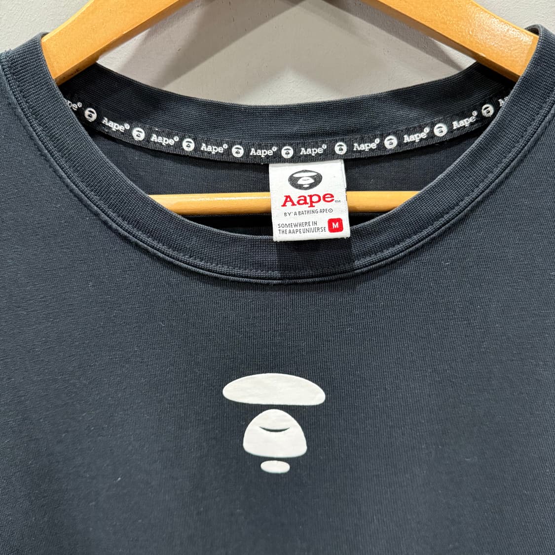 M Aape 베이프 에이프 카모 레터링 반팔 티셔츠 상품이미지3