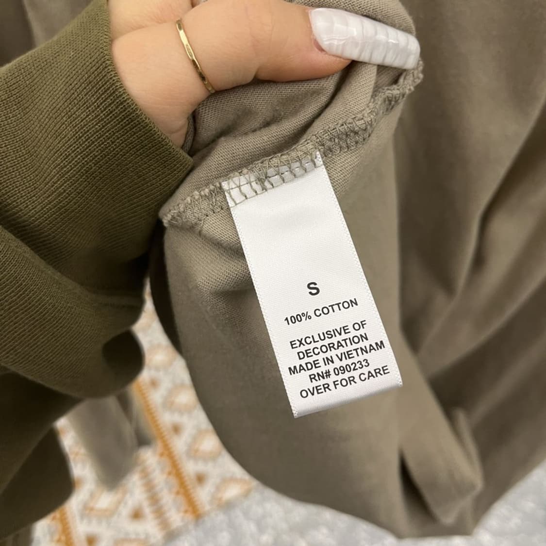 피어 오브 갓 에센셜 캐주얼 빅로고 오버핏 롱슬리브 S C10748 상품이미지6