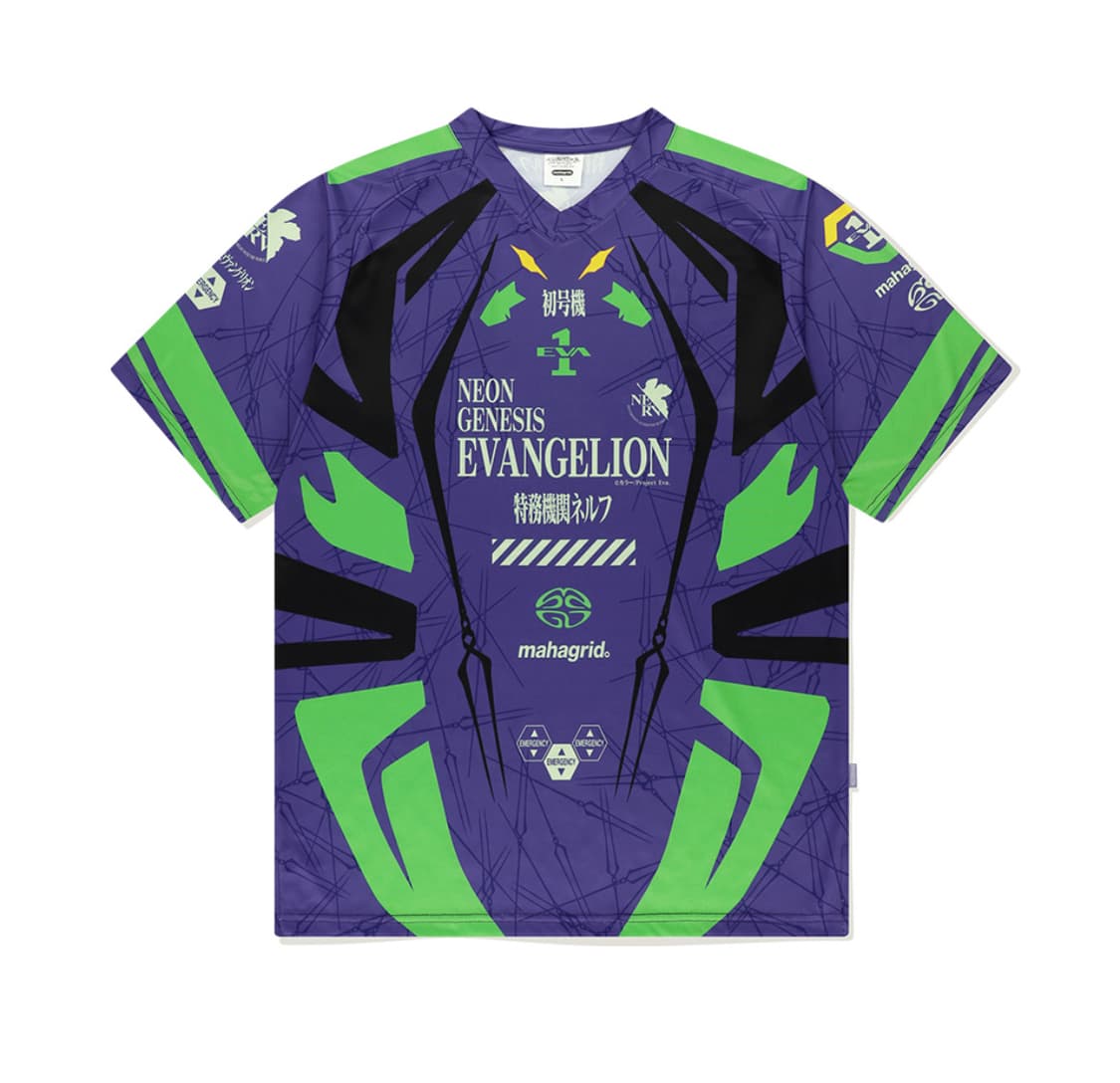 마하그리드 X 에반게리온 초호기 모더사이클 반팔티 상품이미지1