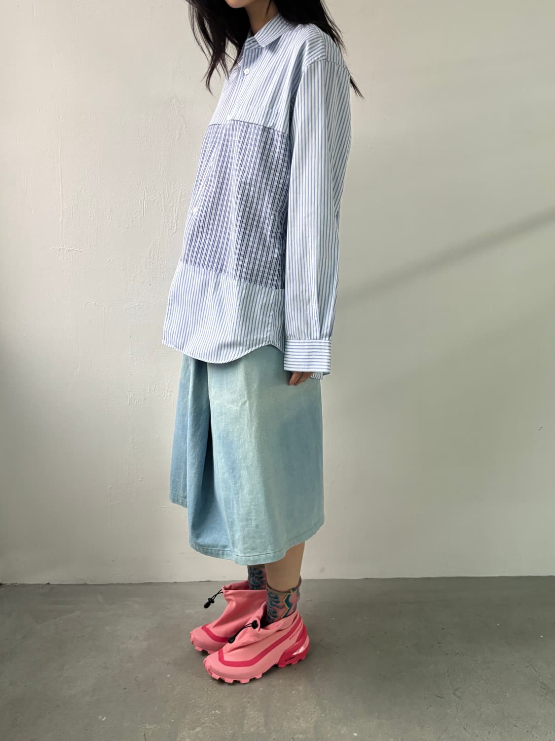 꼼데가르송 셔츠 멀티 패브릭 셔츠 상품이미지1