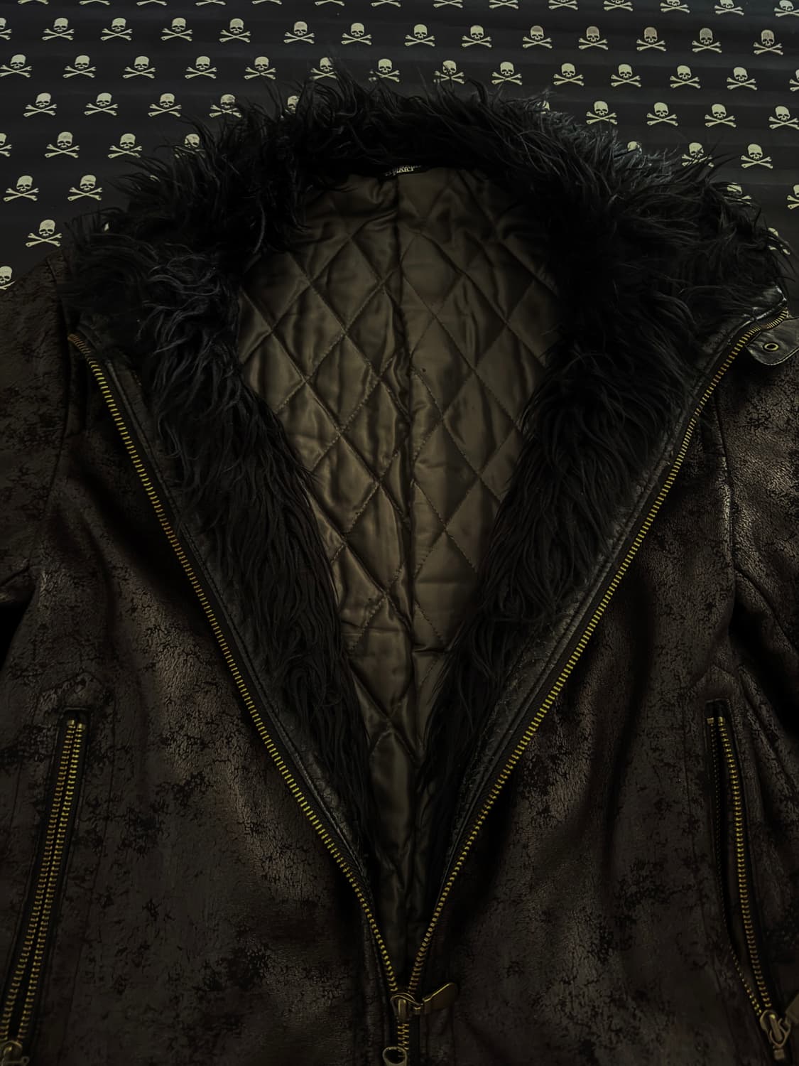 “Tornado Mart” Black fur jacket 상품이미지4