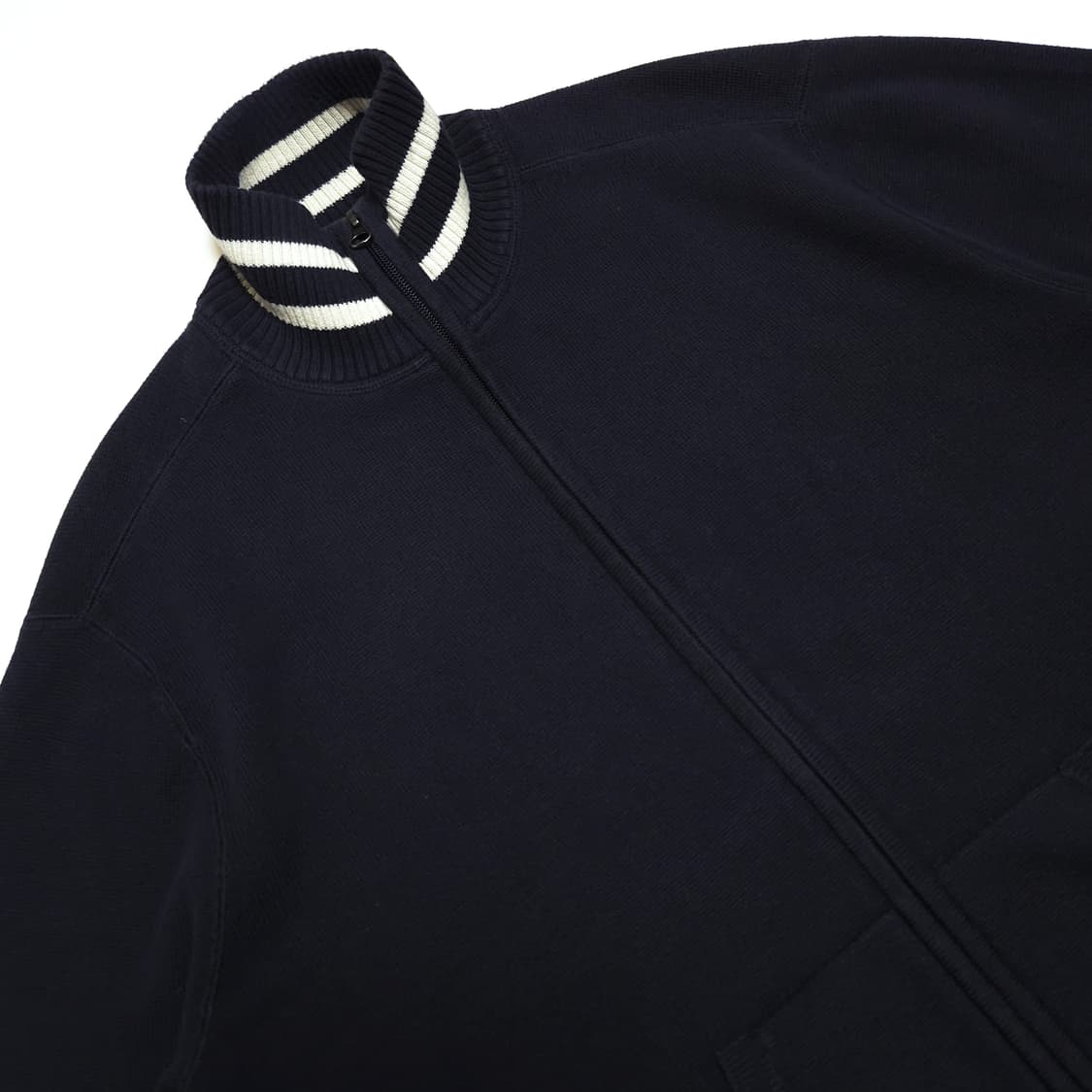 폴로 진스 00s 코튼 빈티지 니트 집업 네이비 상품이미지3