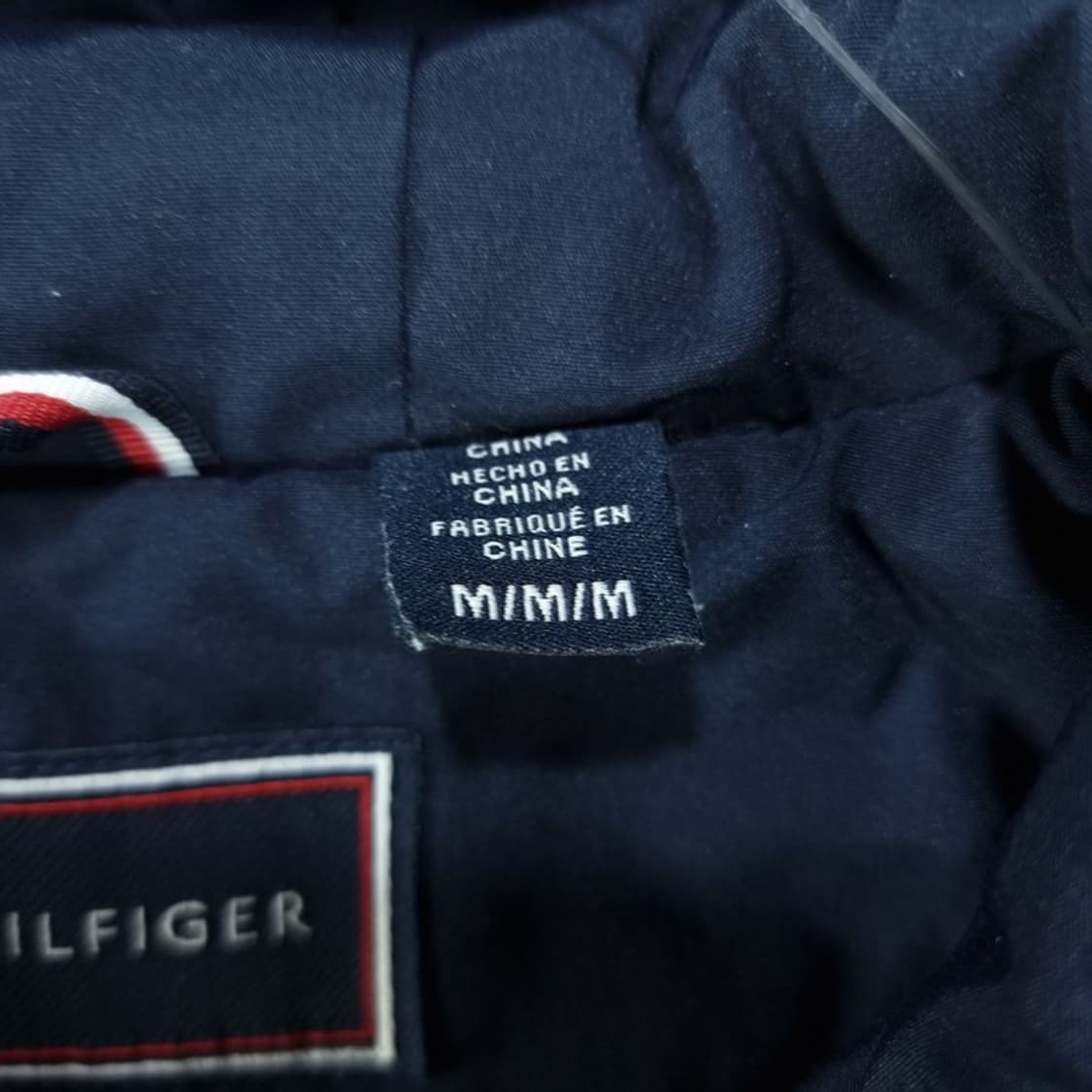 [타미힐피거] 빅로고 후드 봄버 자켓 네이비 M18492 상품이미지8
