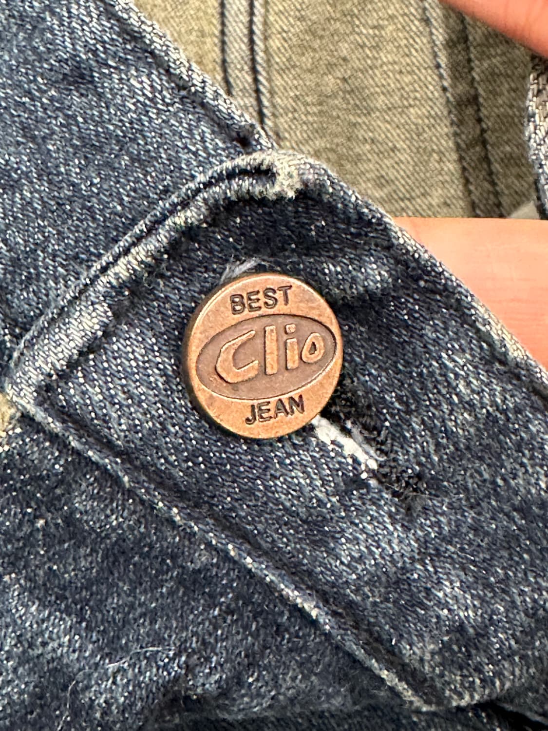 S)Clio Jeans 빈티지 퍼 트리밍 데님 스커트 상품이미지4