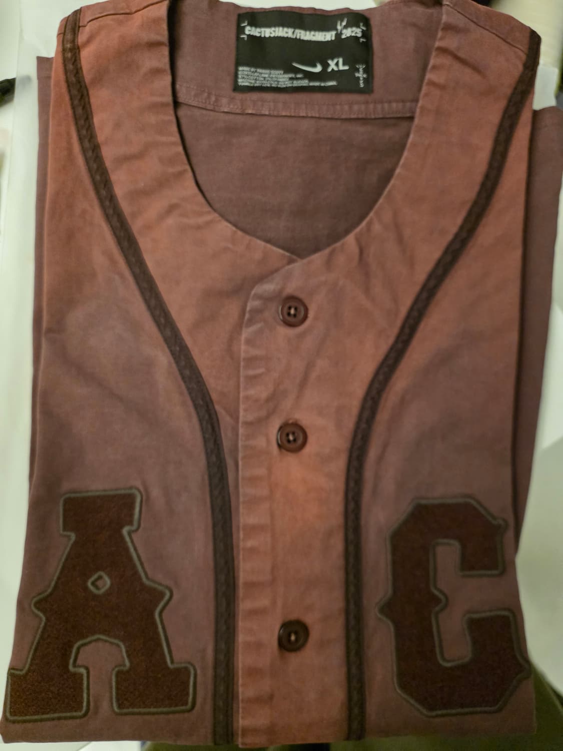 트래비스스캇 프라그먼트 베이스볼셔츠 xl 상품이미지2