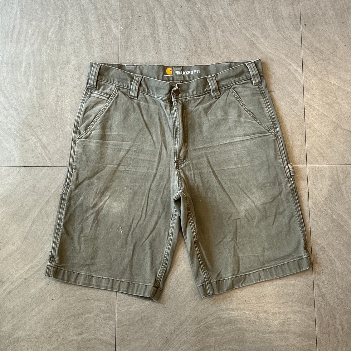 칼하트 정품 오리지널 카펜터 카키 반바지  상품이미지2