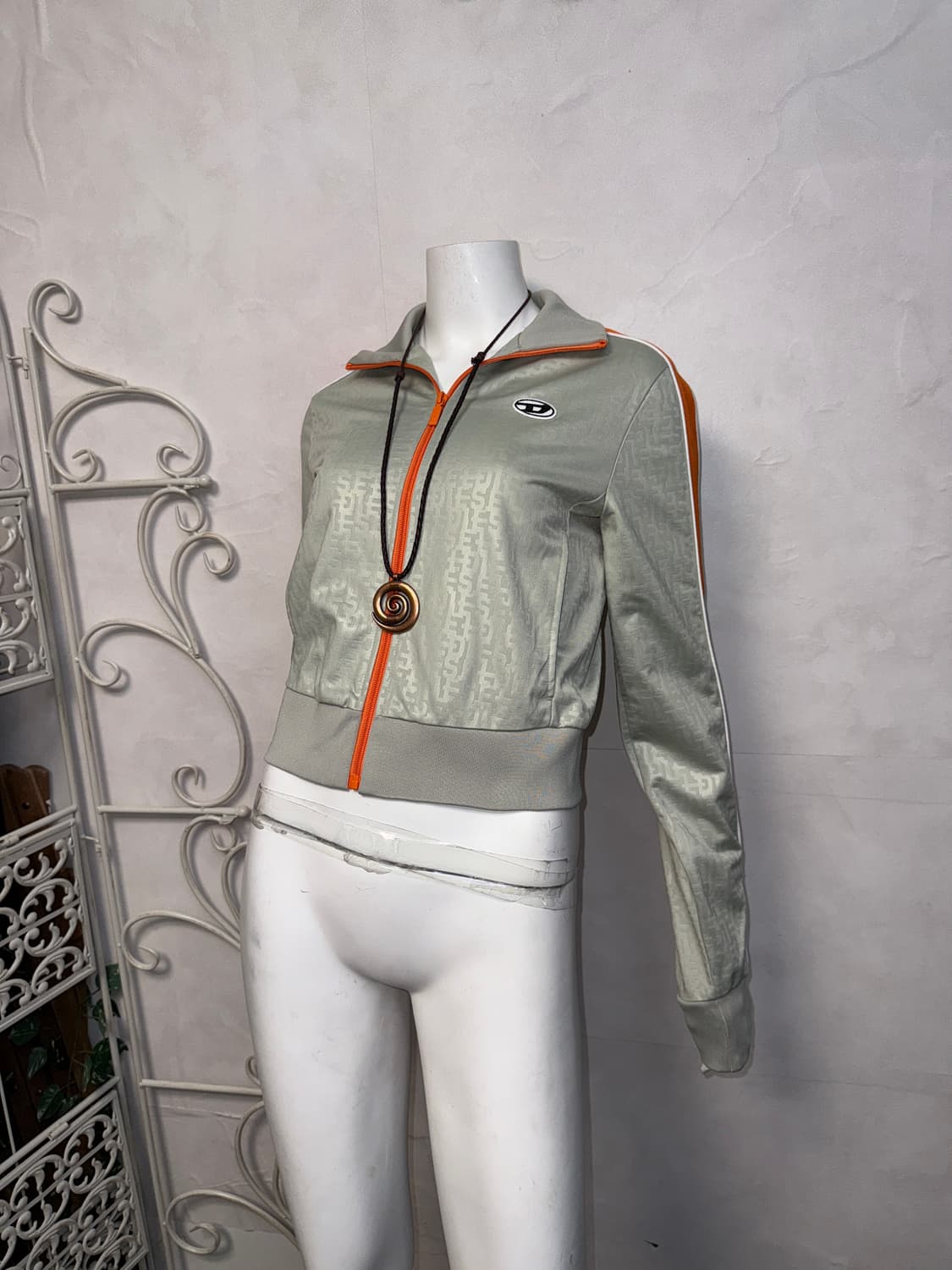 DIESEL f-macsy track jersey gray M 상품이미지9