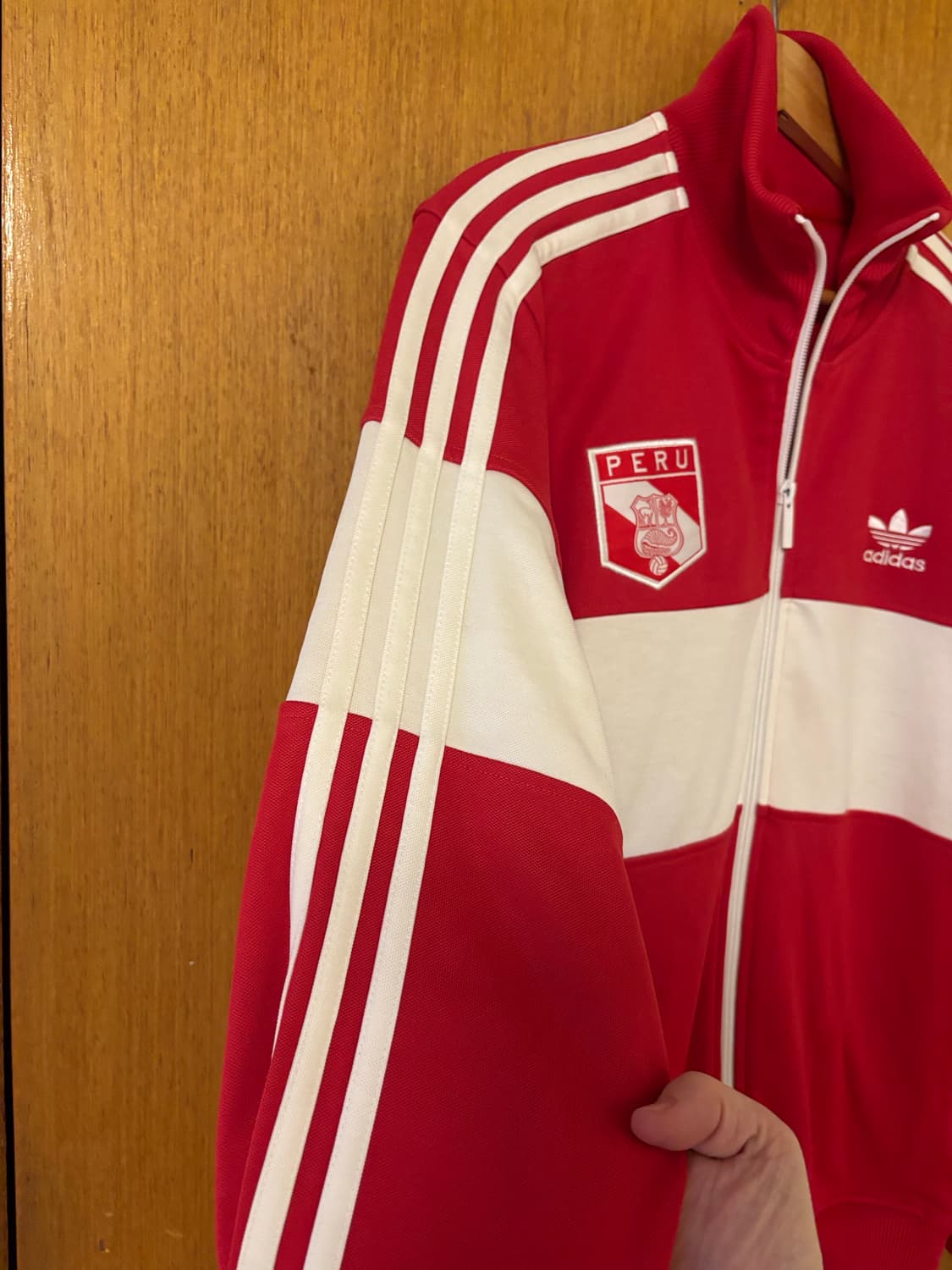 아디다스 페루 축구 국가대표팀 트랙탑 레드 상품이미지6