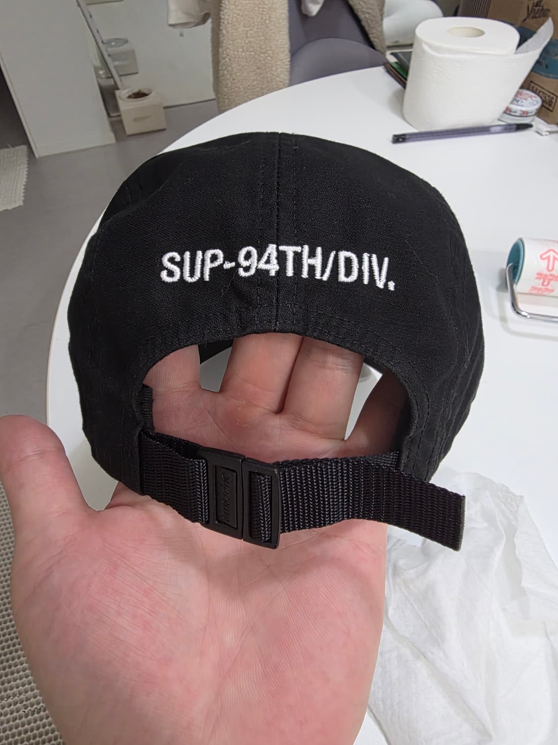 슈프림 밀리터리 캠프캡 블랙 - 24SS 상품이미지5