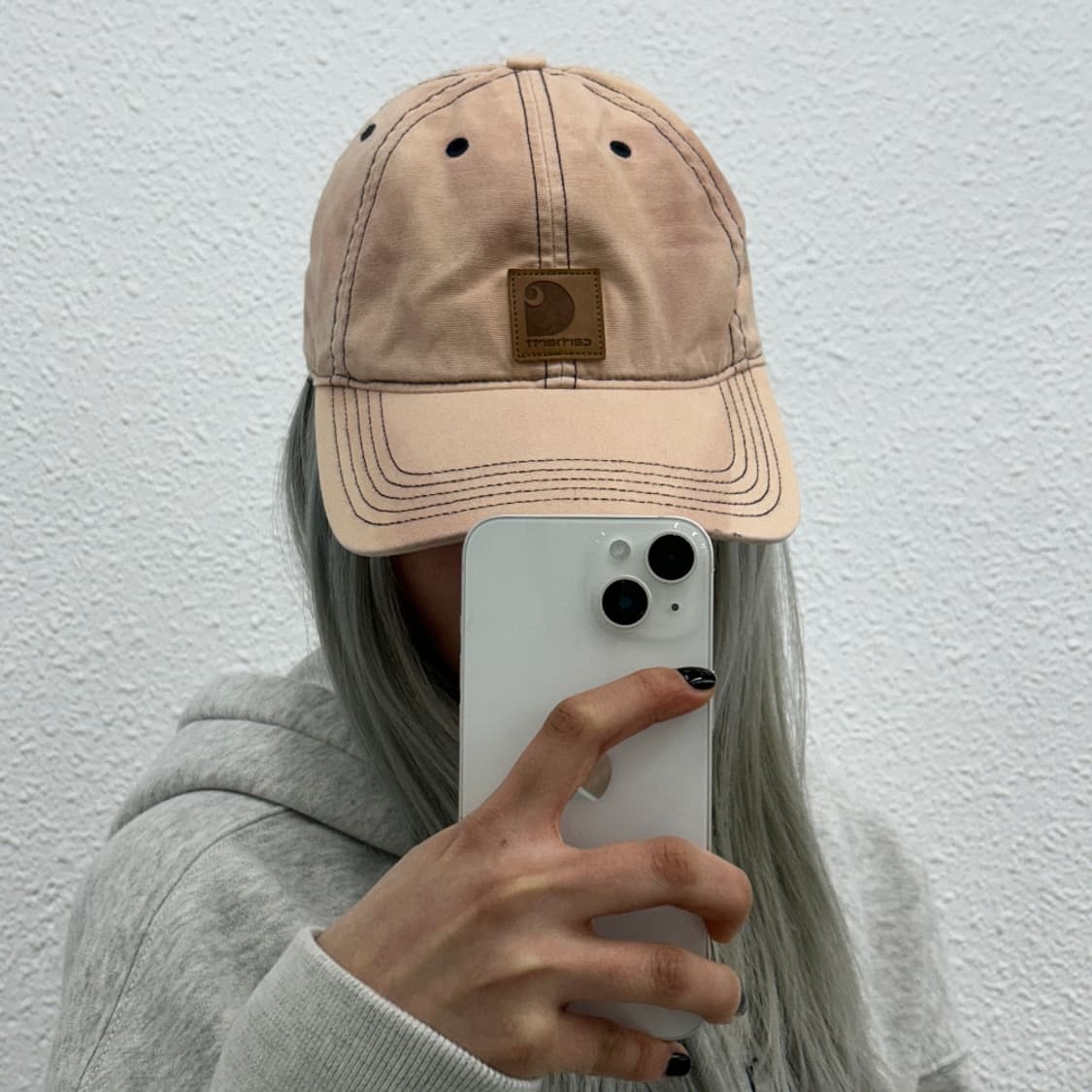 칼하트 빈티지 워싱 연핑크 볼캡 상품이미지1