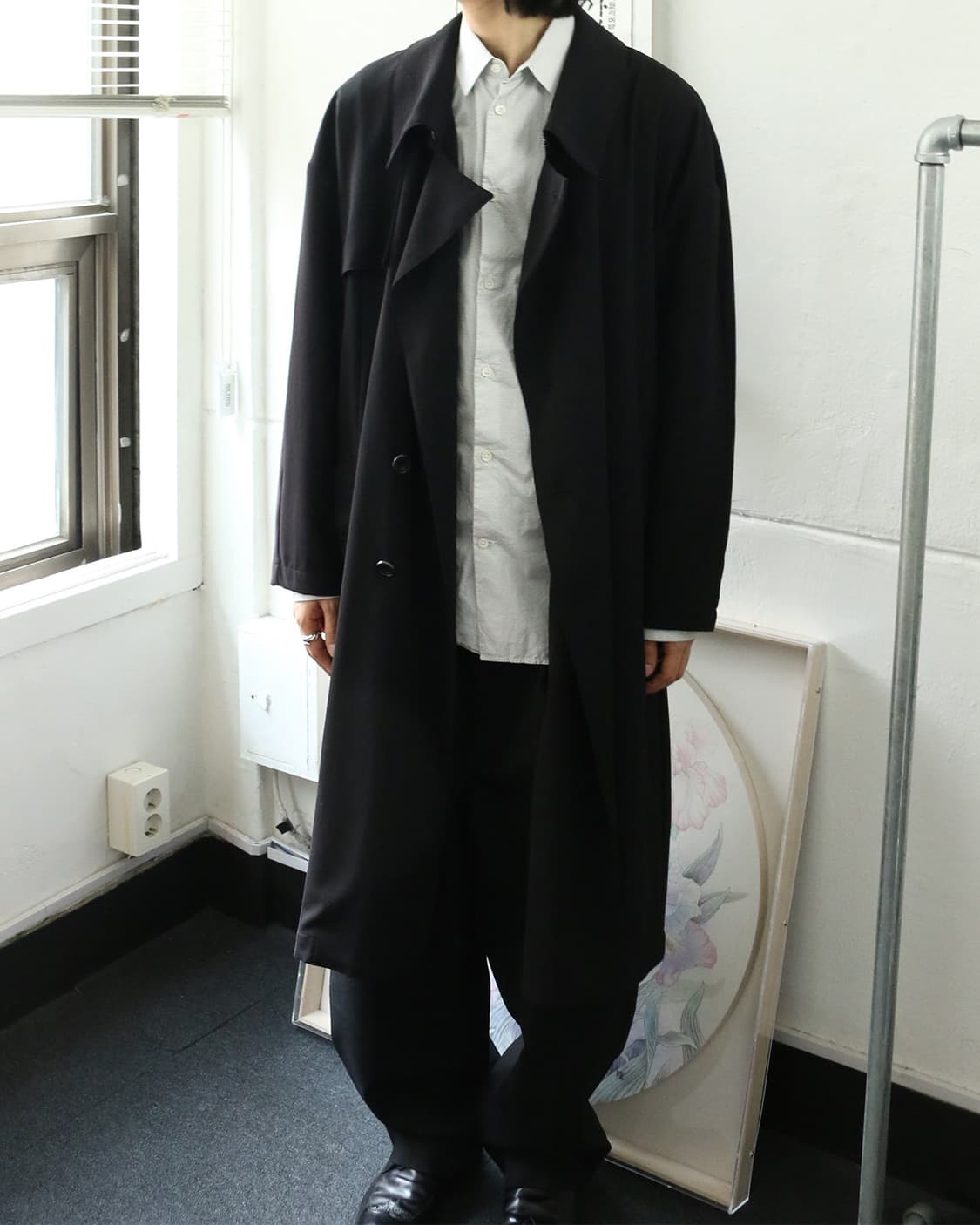 토네이도 마트 블랙 트렌치 코트 상품이미지3