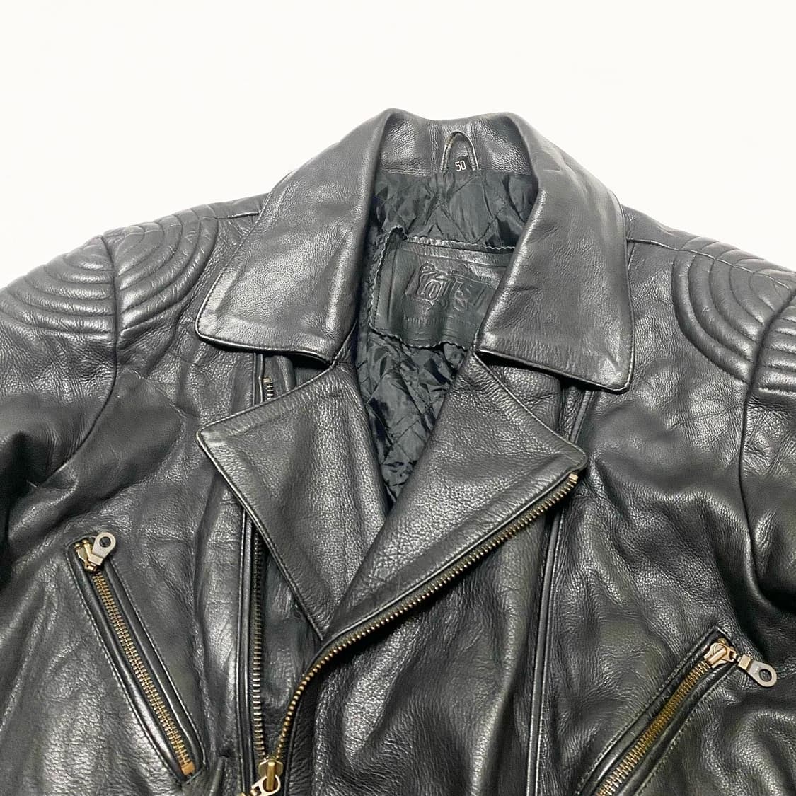 LOUIS - 소가죽 바이커 자켓 상품이미지3