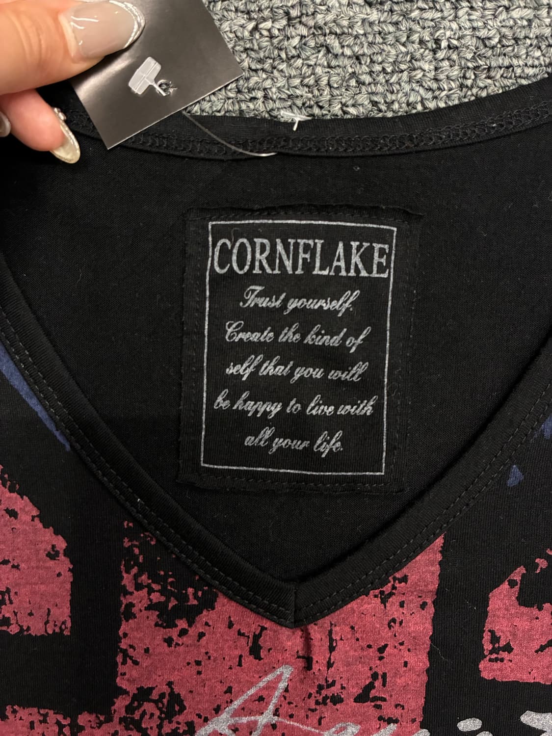 M)Cornflake 빈티지 여성 프린팅 반팔 상품이미지5