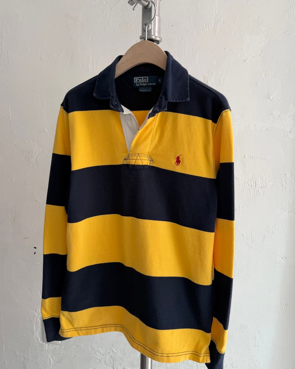 Polo 폴로 랄프로렌 레드포니 옐로우/네이비 단가라 럭비셔츠 상품이미지4